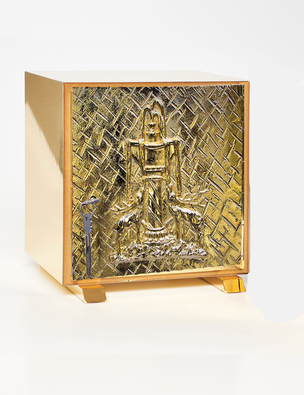Tabernacolo in oro modello Cervi alla Fonte
