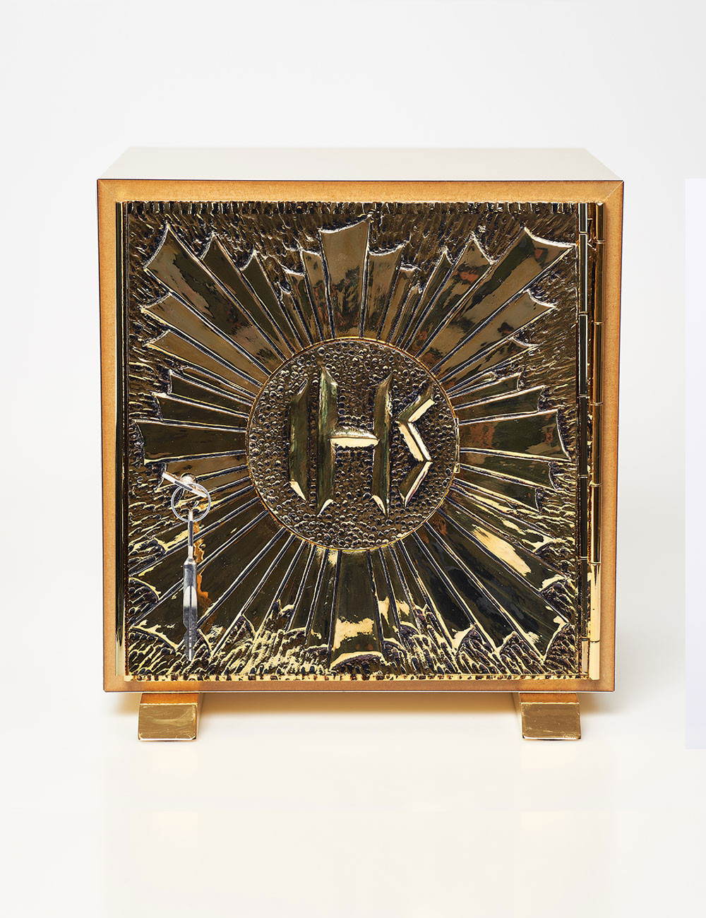 Tabernacoli in oro con porticina IHS in ottone dorato