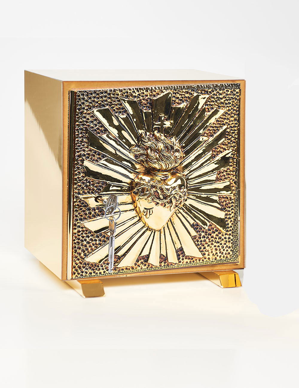 Tabernacolo in oro con Sacro Cuore in...