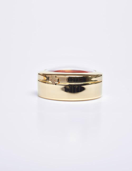 Reliquiario in ottone dorato