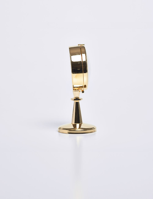 Reliquiario in ottone dorato