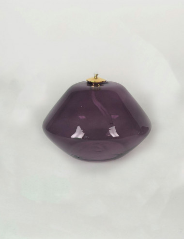 Lampada viola in vetro per...
