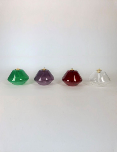 Set Lampada avvento in vetro per cera liquida