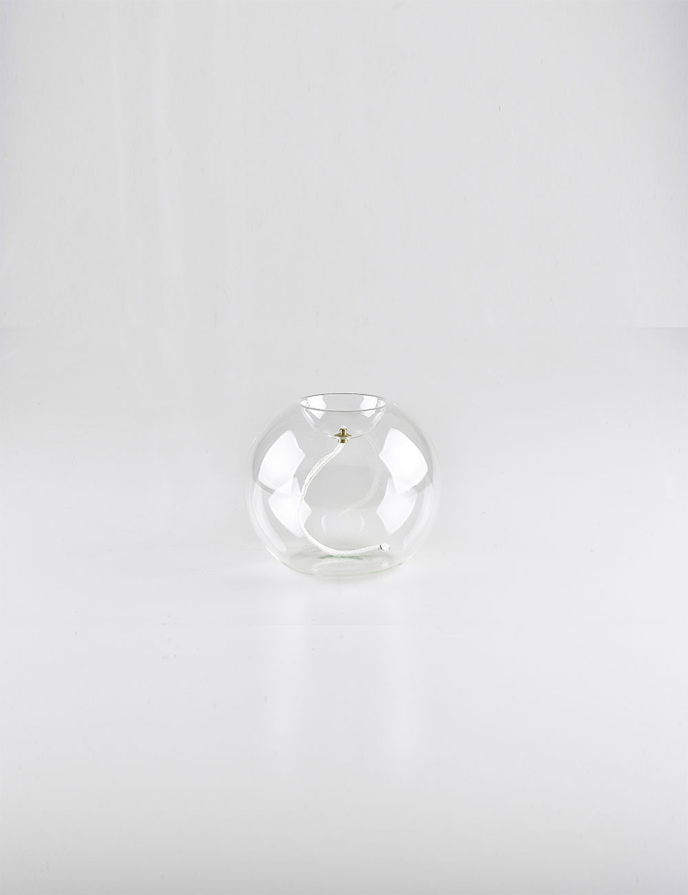 Lampada a boccia in vetro trasparente...