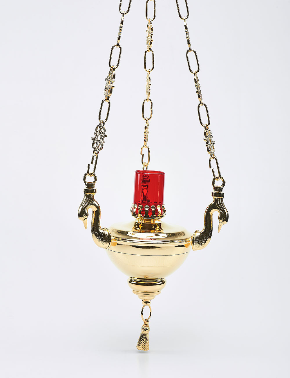 Lucerna modello con cigni dorata di...