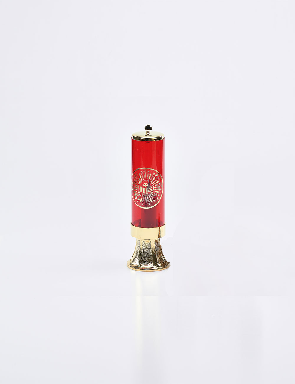 Lampada a pile con base dorata di...