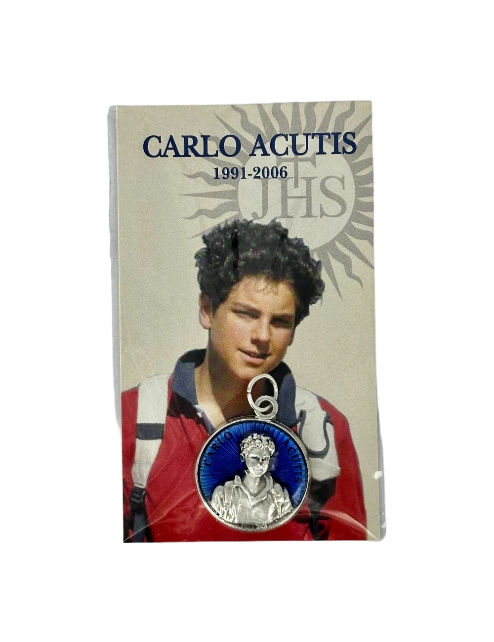 Medaglietta Carlo Acutis in metallo a...