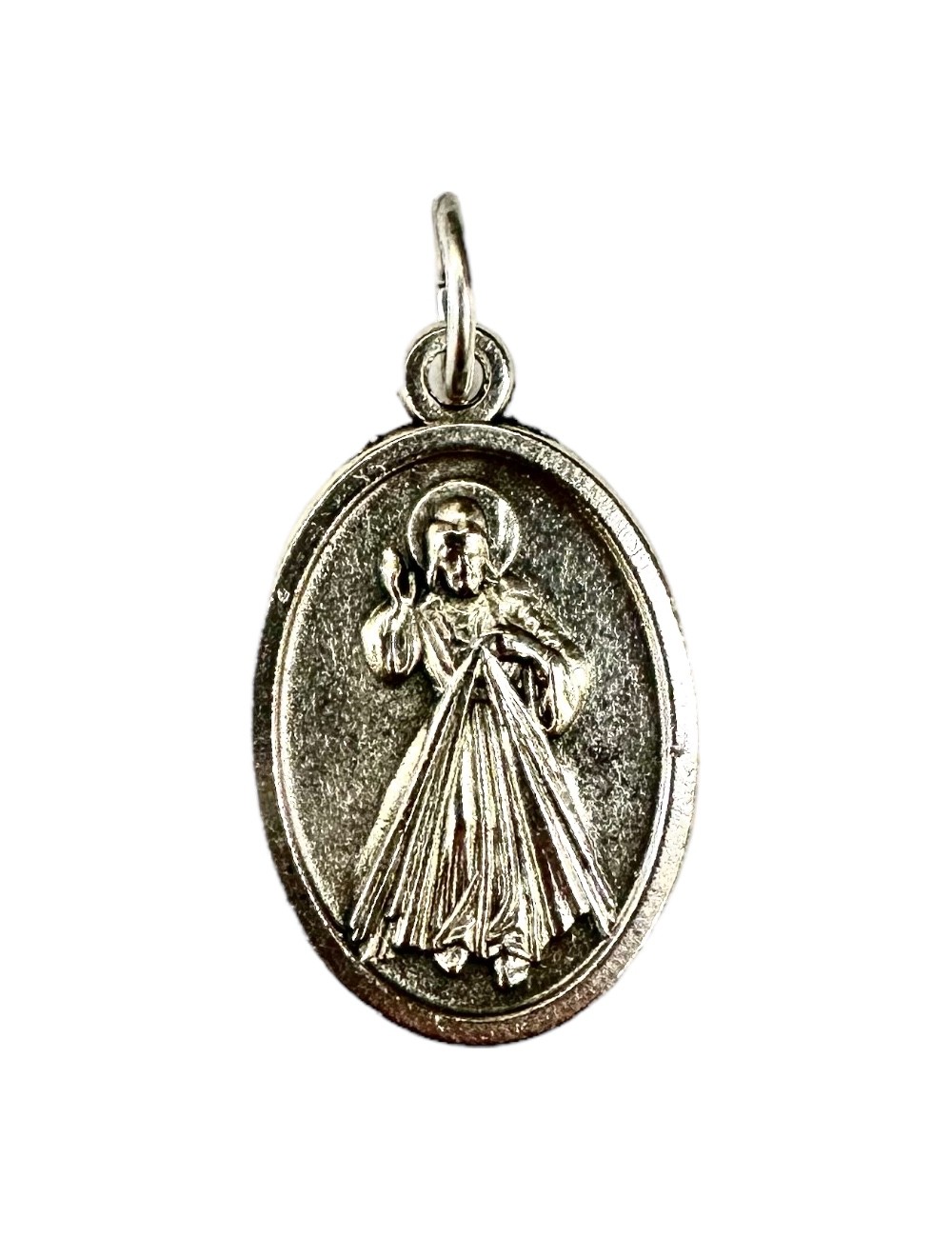 Lunexus Placca Magnetica Ovale Gesù Misericordioso 3,6 Cm – Benedetta E Consacrata, Con Adesivo, Per Auto E Casa, Regalo In Sacchetto Di Velluto
