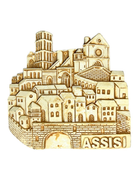 Calamita Basilica San Francesco e Città di Assisi in Resina
