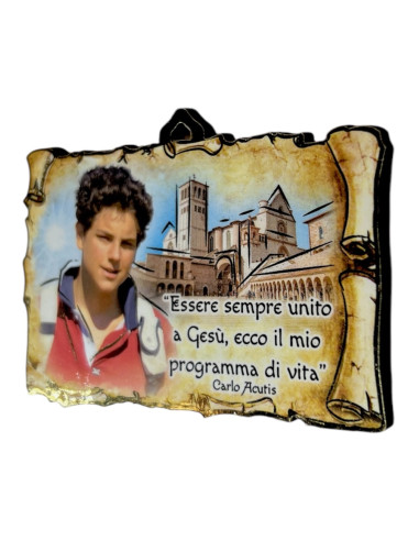 Tavoletta Carlo Acutis con Frase in...