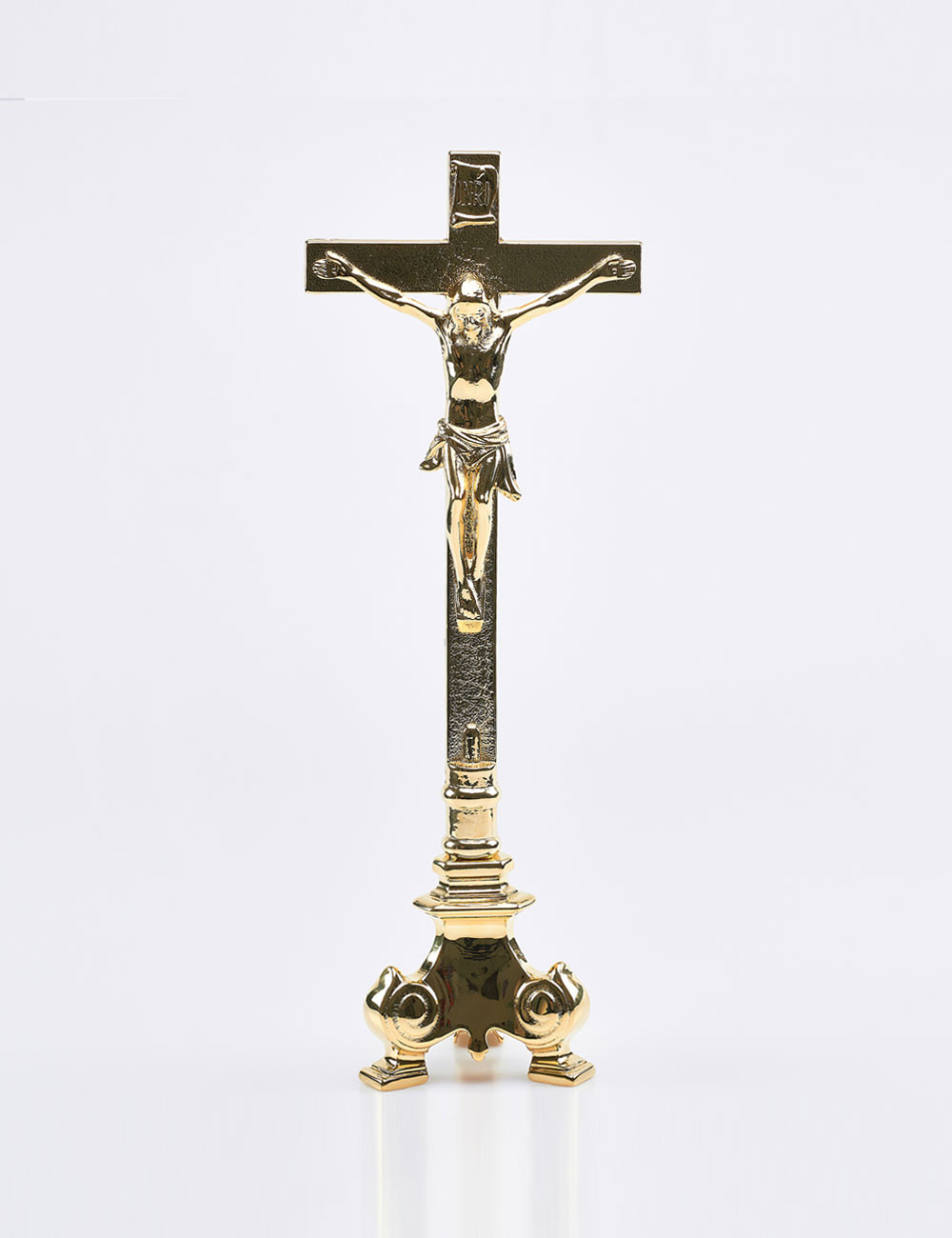Crocifisso per altare altare stile barocco dorato